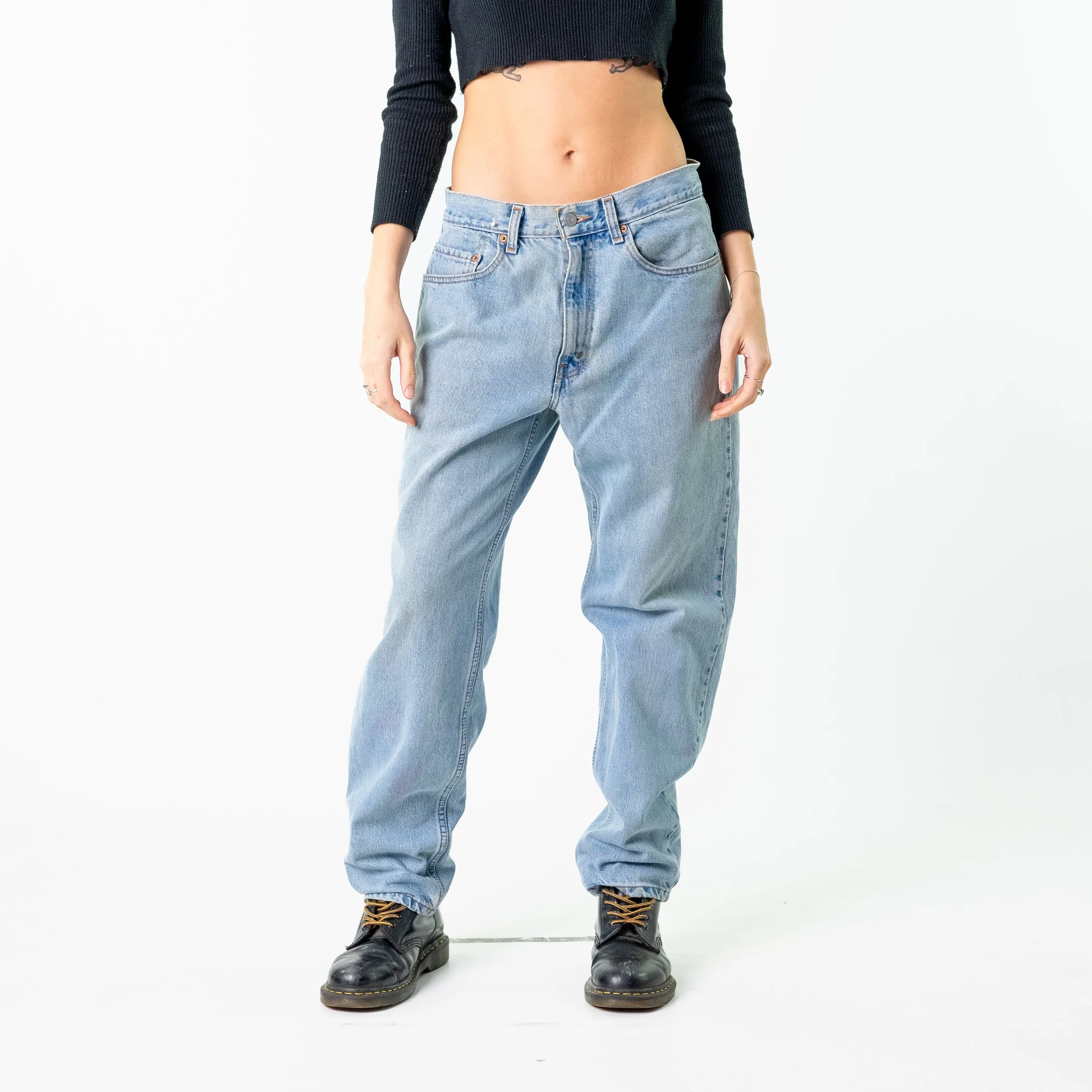 Blue Denim 90s Levi's 550s Cargo Skater Trousers Pants Jeans (33x30)