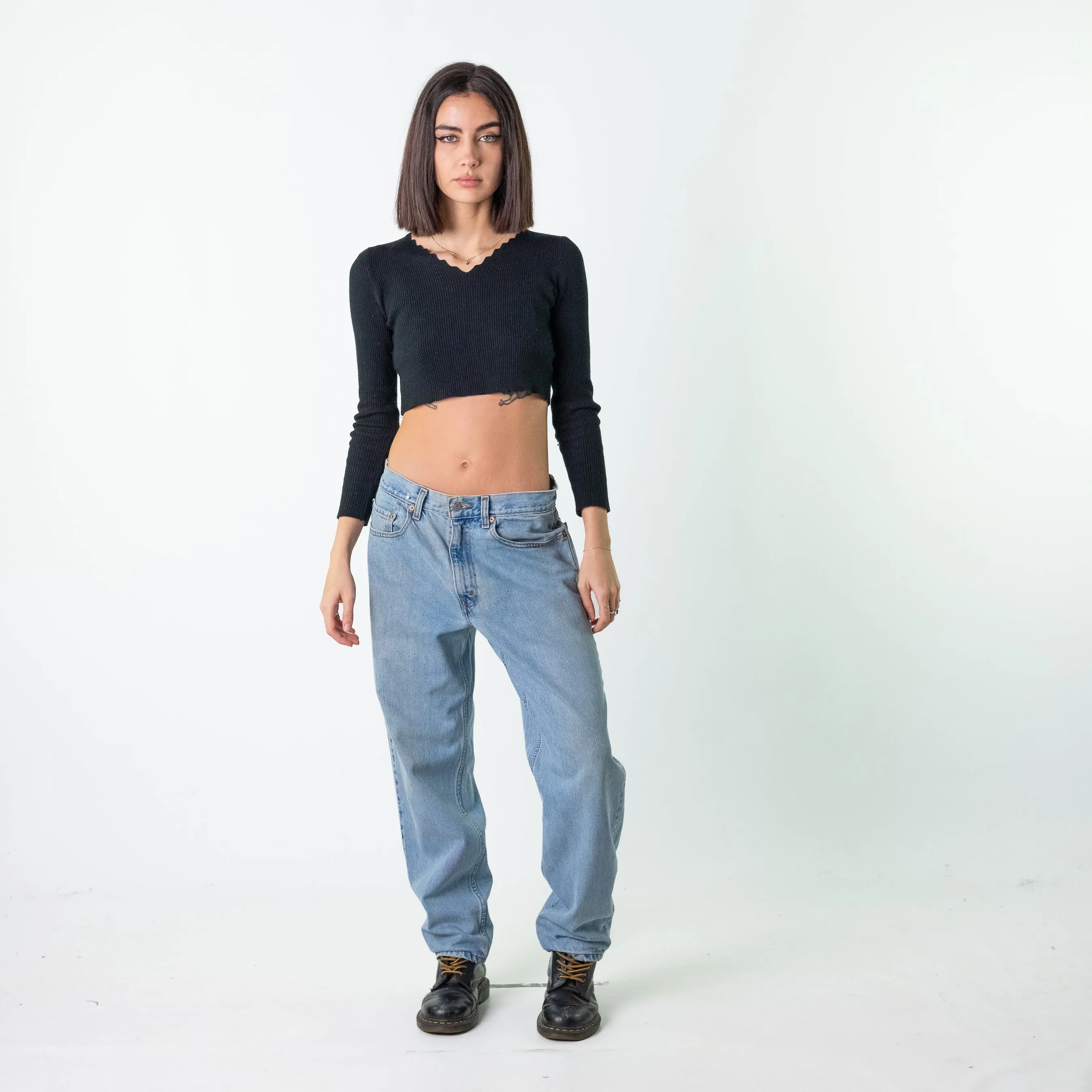 Blue Denim 90s Levi's 550s Cargo Skater Trousers Pants Jeans (33x30)