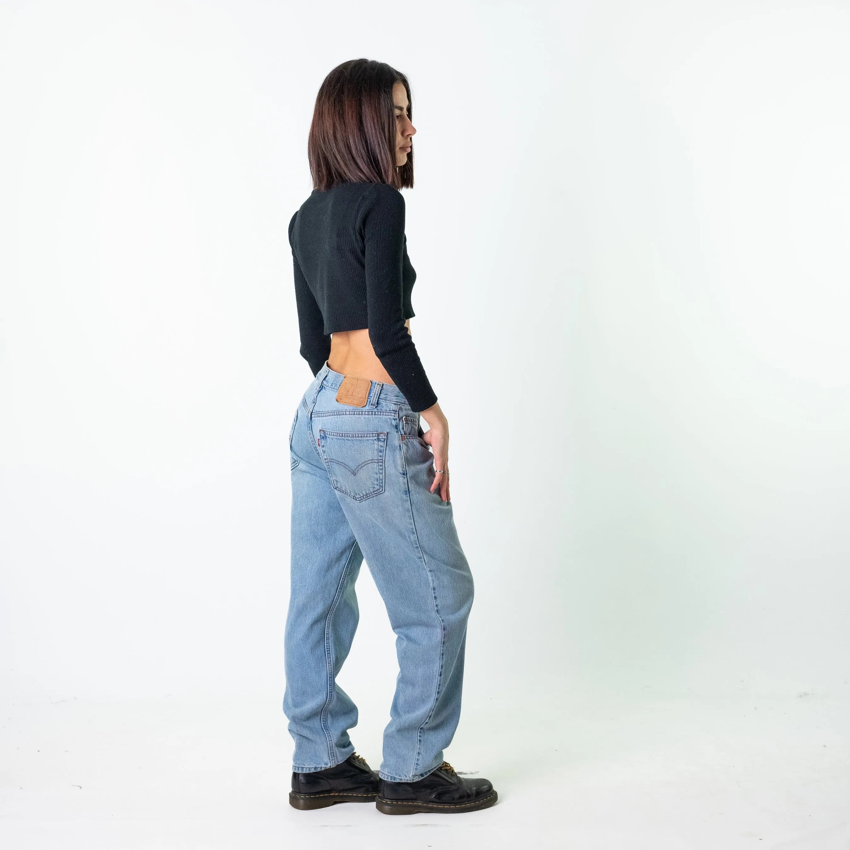 Blue Denim 90s Levi's 550s Cargo Skater Trousers Pants Jeans (33x30)