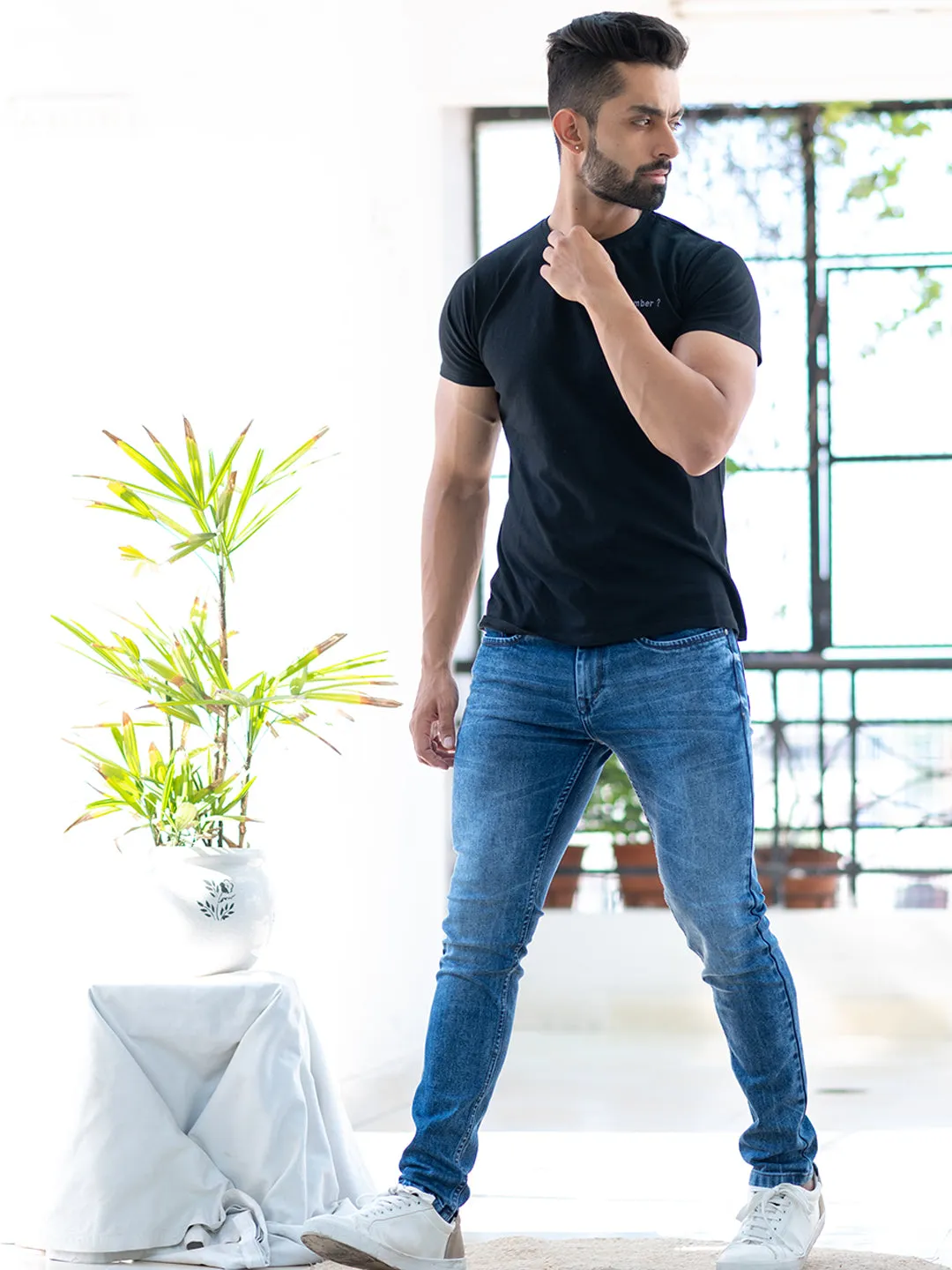 Blue Skinny Fit Stretchable Men's Jeans