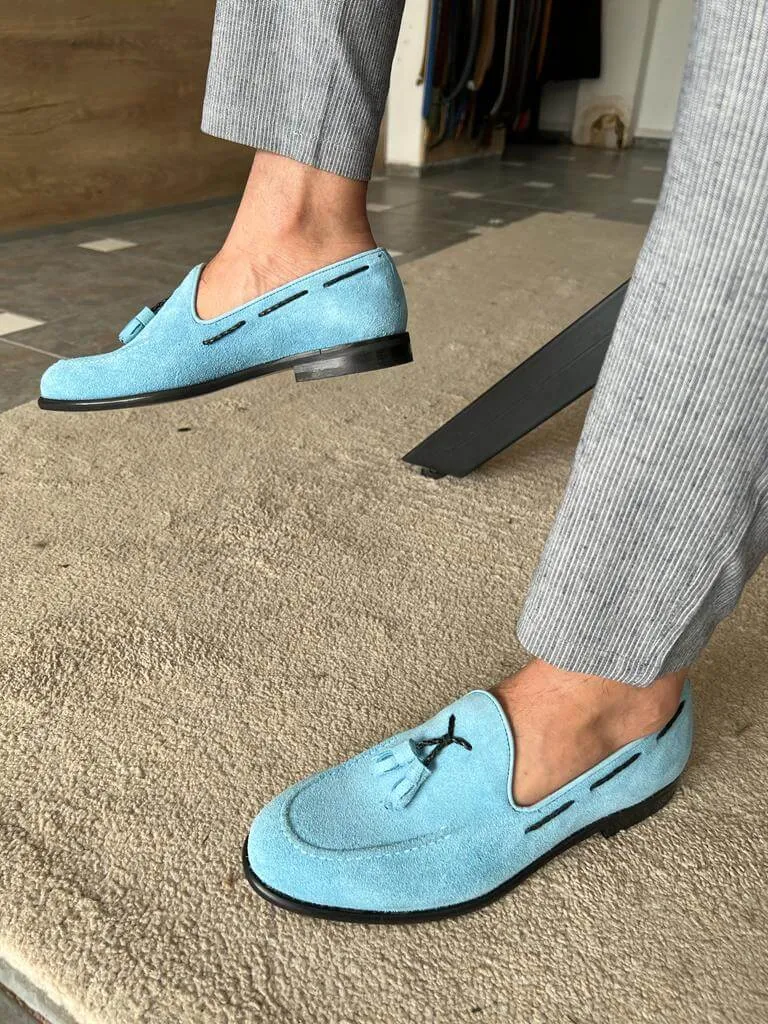 Blue Suede Loafers