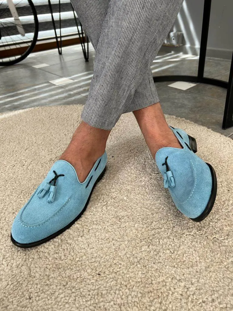 Blue Suede Loafers