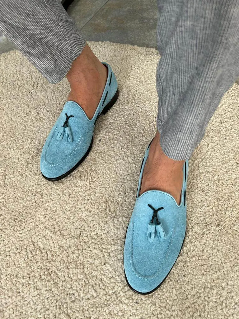 Blue Suede Loafers