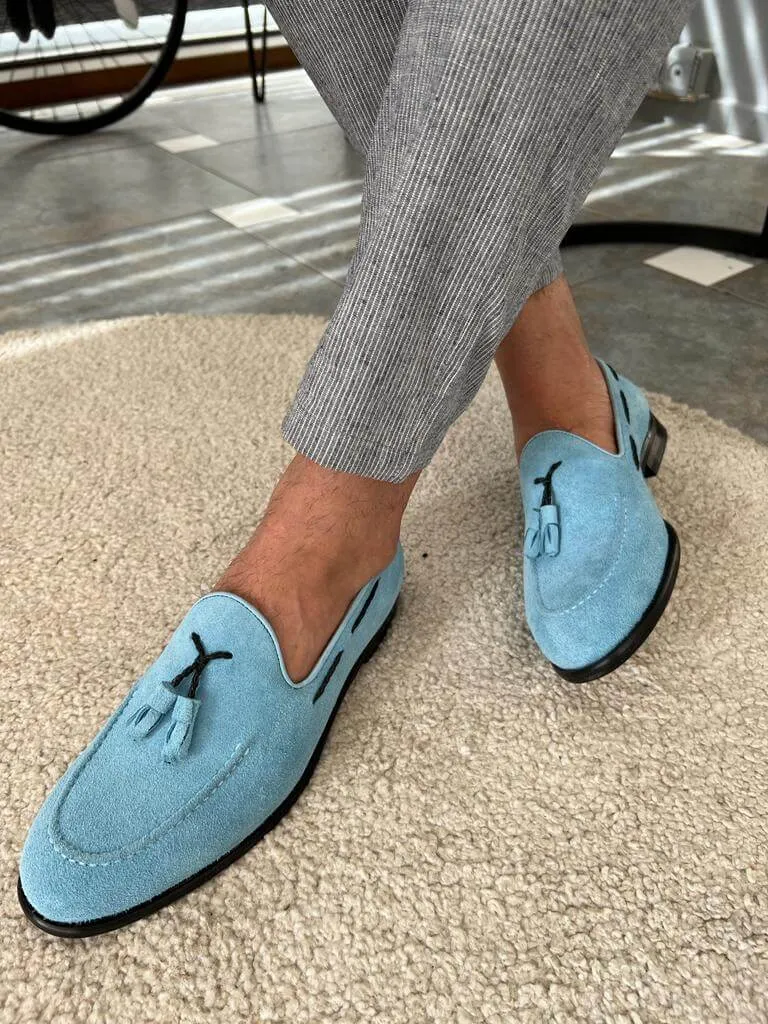 Blue Suede Loafers