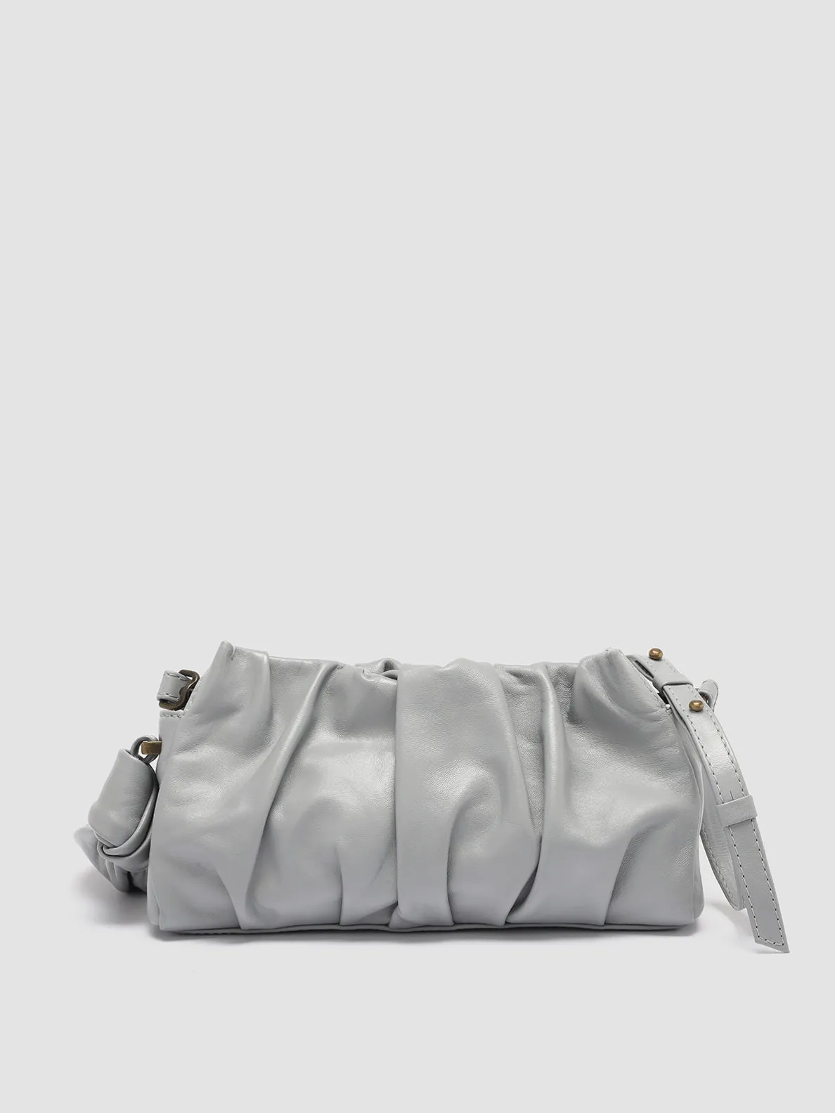 BOLINA 24 - Grey Leather Clutch Bag