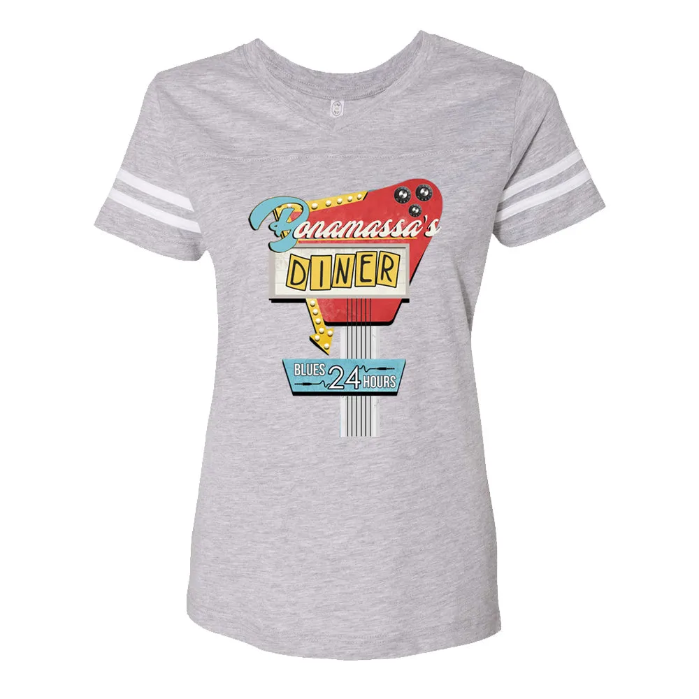 Bonamassa's Diner Football V-Neck (Women)