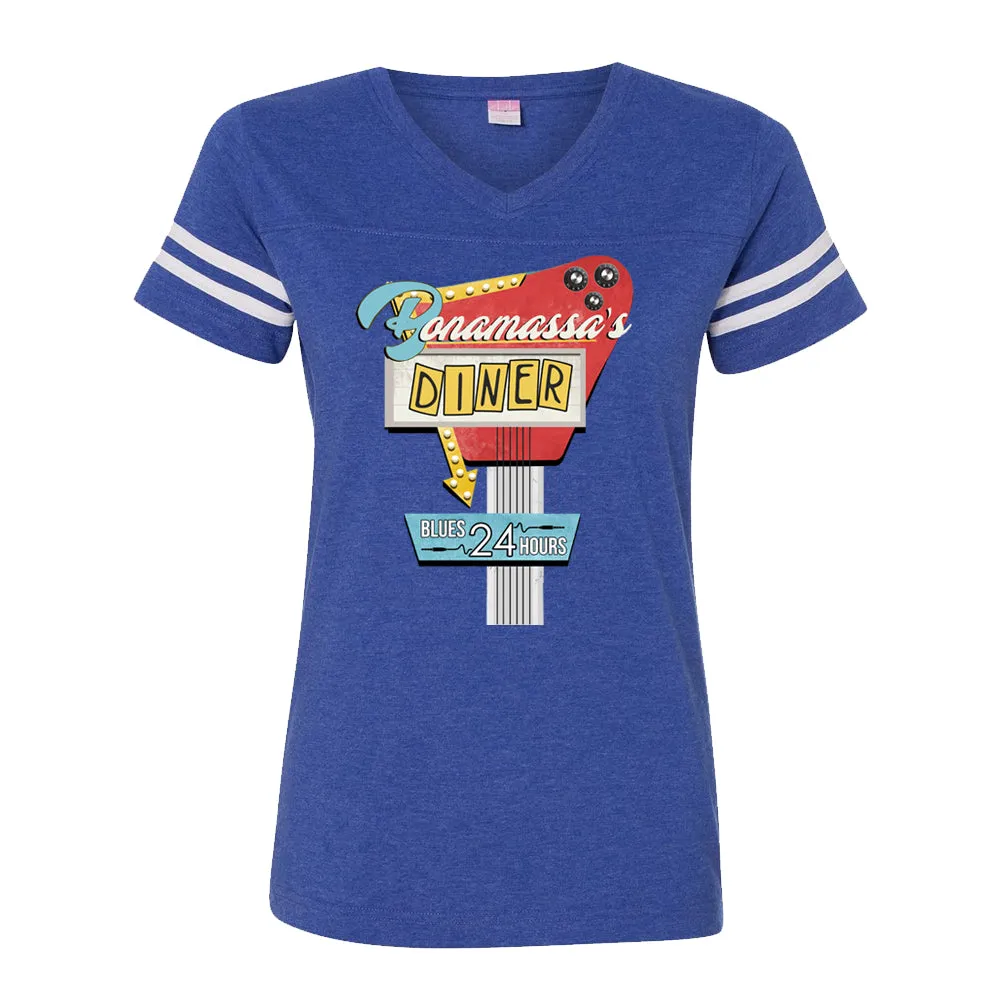 Bonamassa's Diner Football V-Neck (Women)