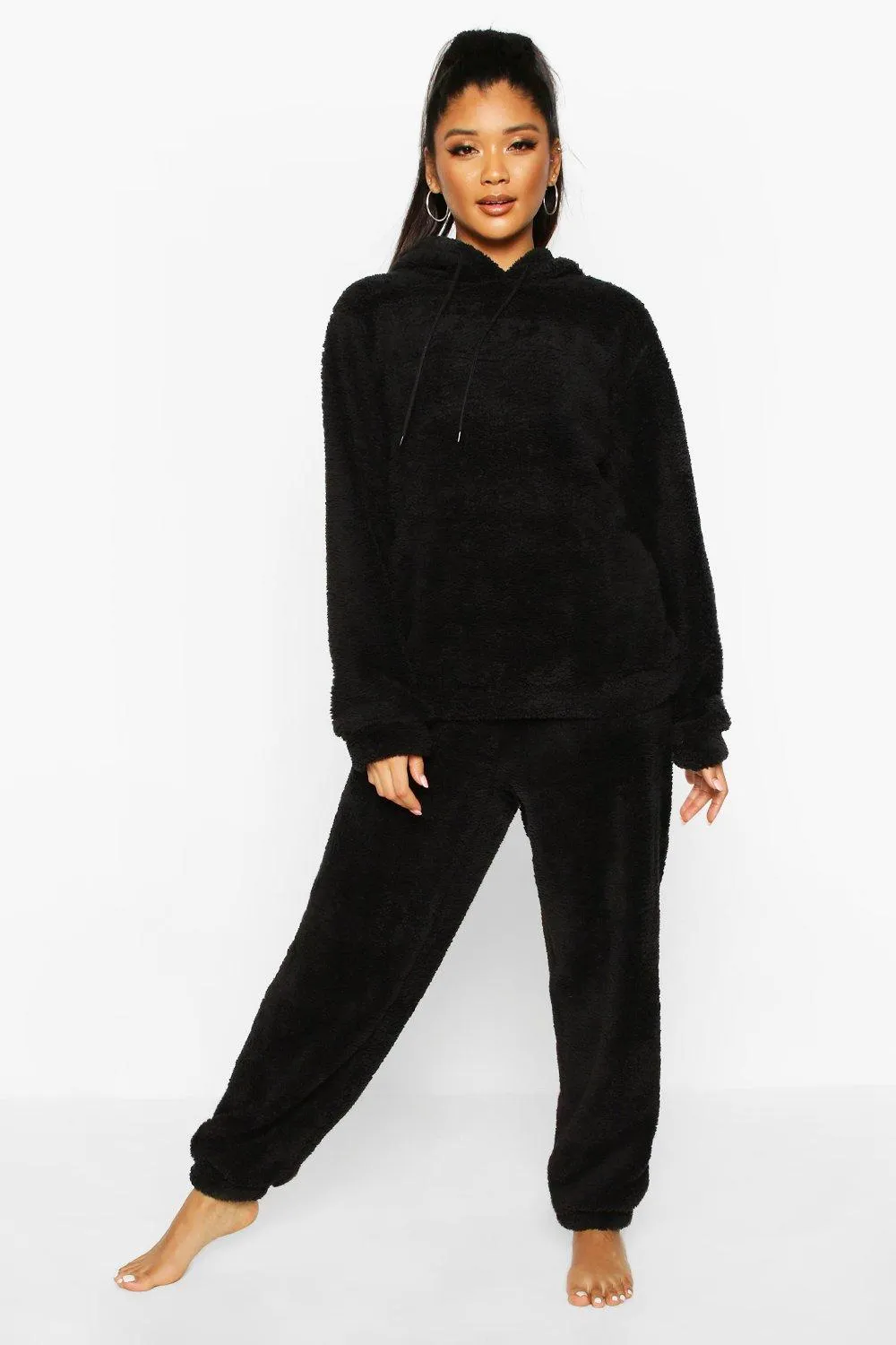 Borg Hoodie & Jogger Lounge Set