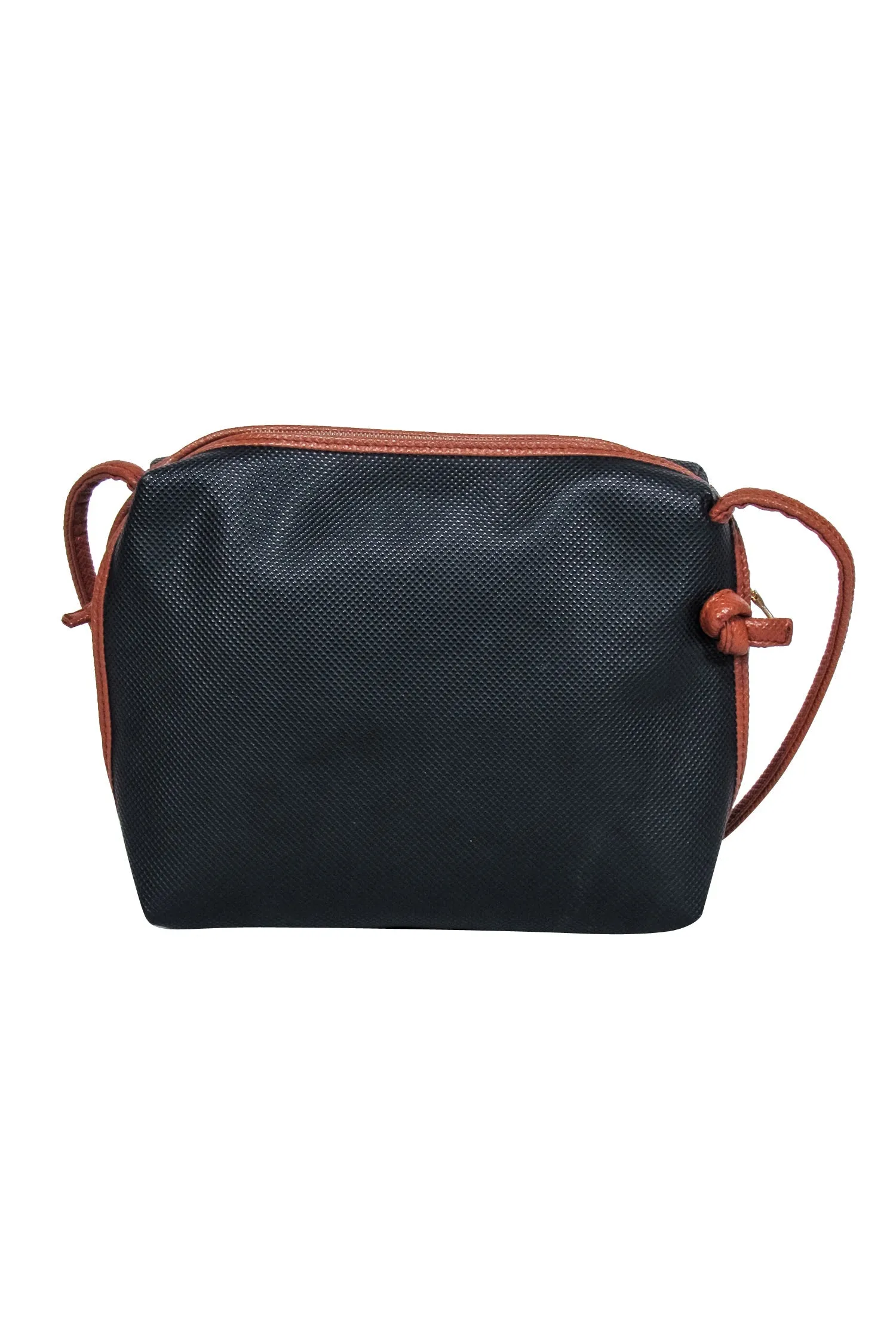 Bottega Veneta - Black Embossed Textured Crossbody Bag