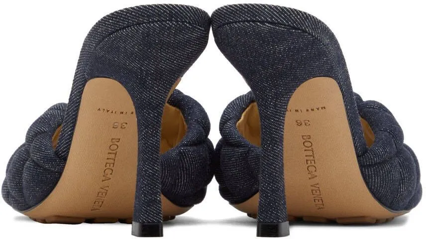 Bottega Veneta Indigo Padded Heeled Sandals