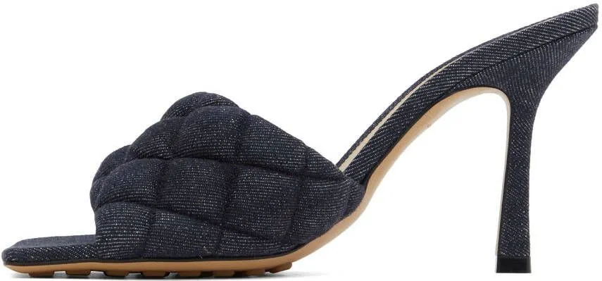 Bottega Veneta Indigo Padded Heeled Sandals