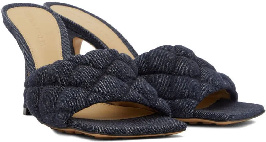 Bottega Veneta Indigo Padded Heeled Sandals