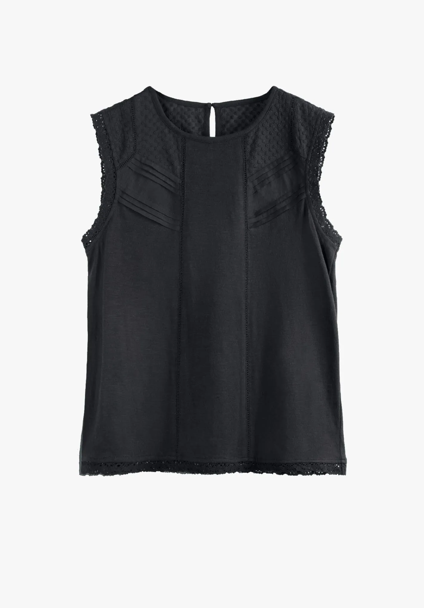 Broderie Cotton Tank Top