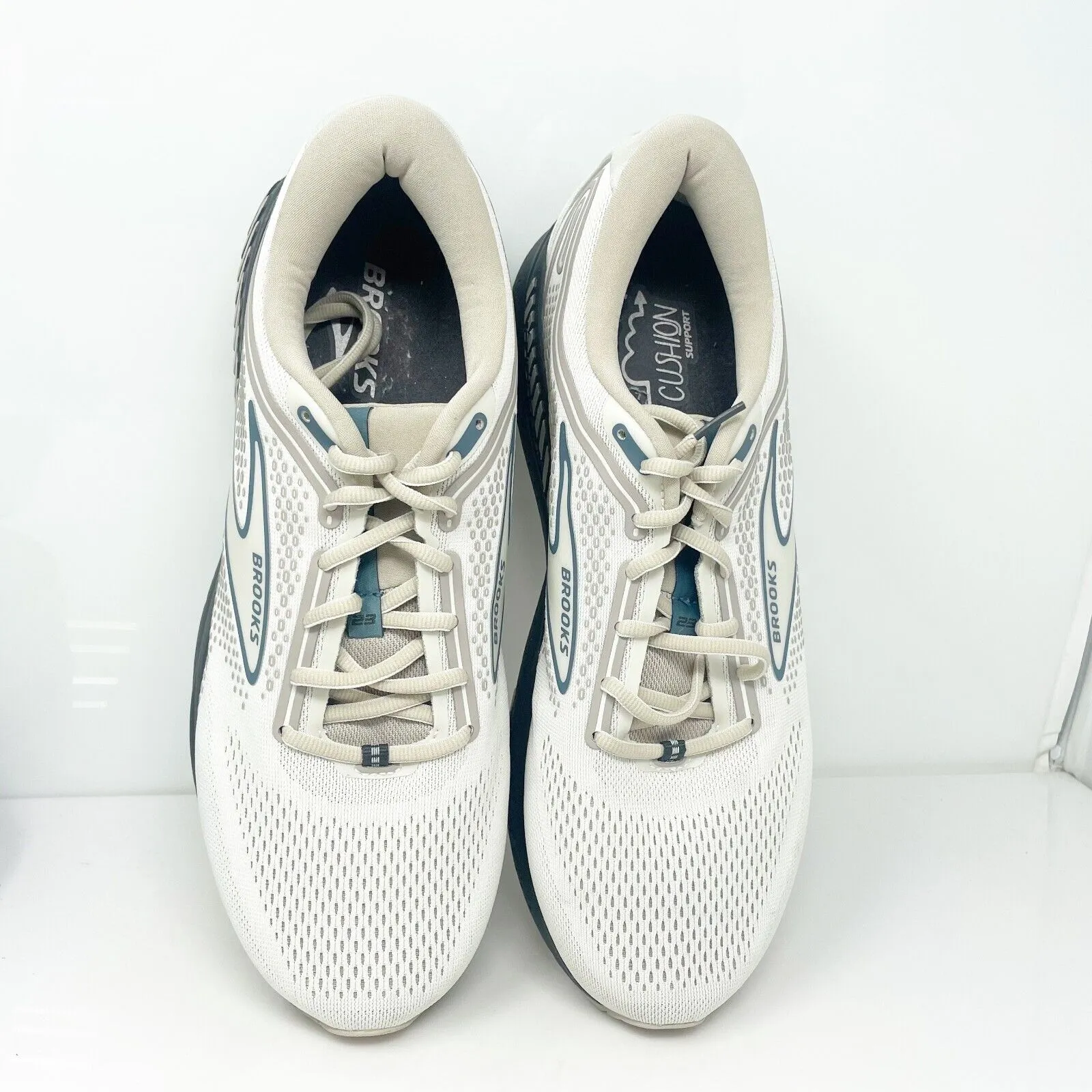 Brooks Mens Beast GTS 23 1104011D216 White Running Shoes Sneakers Size 13 D