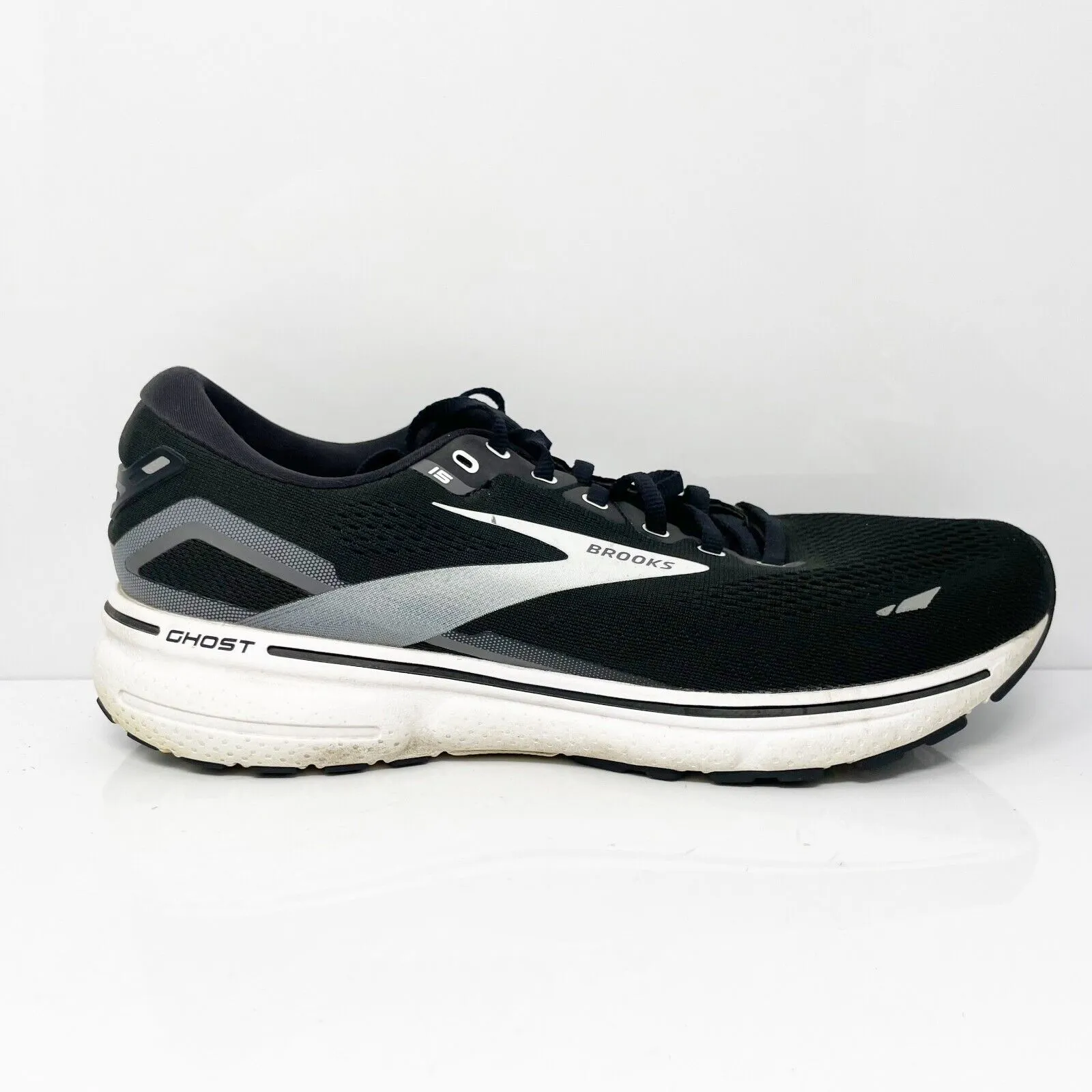 Brooks Mens Ghost 15 1103931D012 Black Running Shoes Sneakers Size 11 D