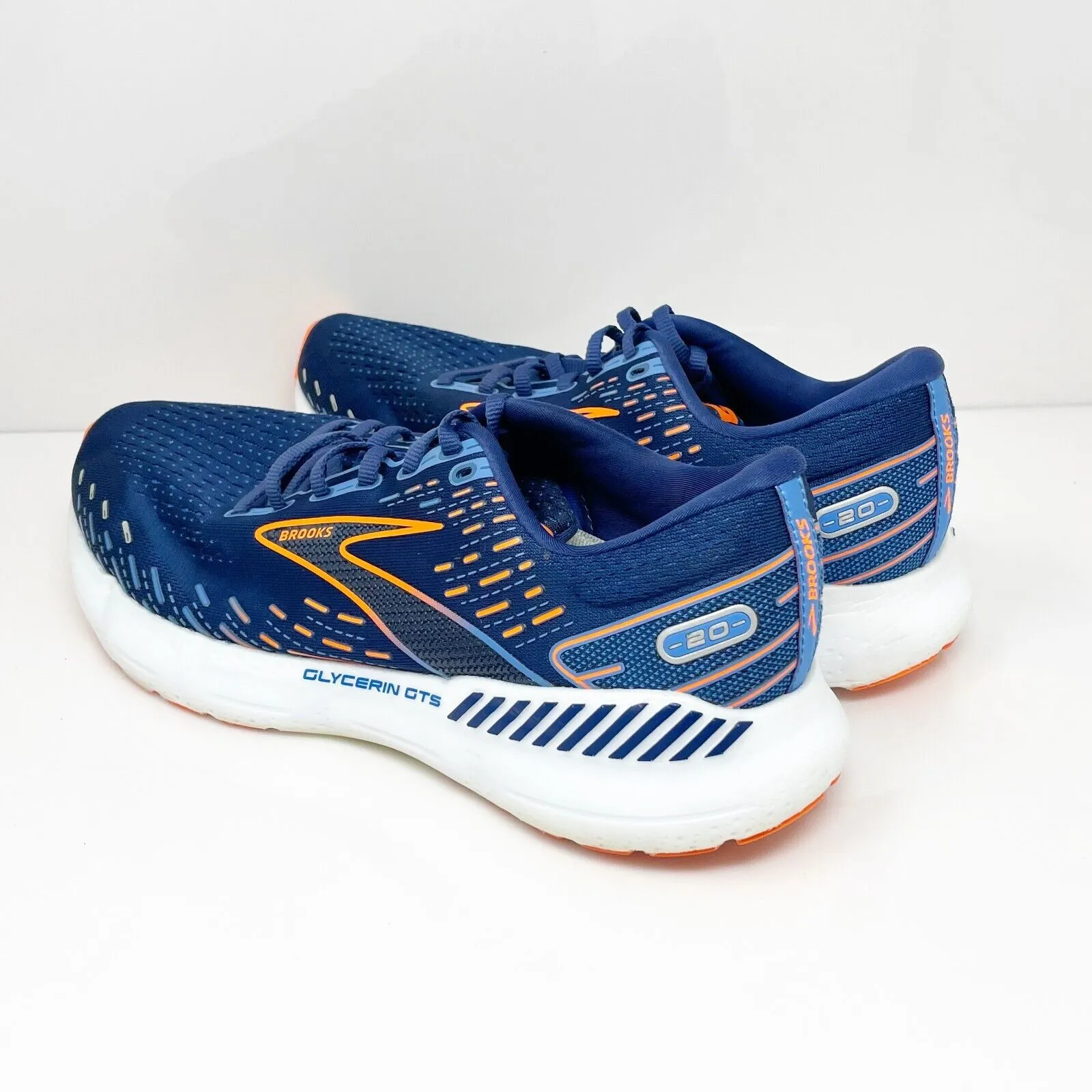 Brooks Mens Glycerin GTS 20 1103831D444 Blue Running Shoes Sneakers Size 10.5 D