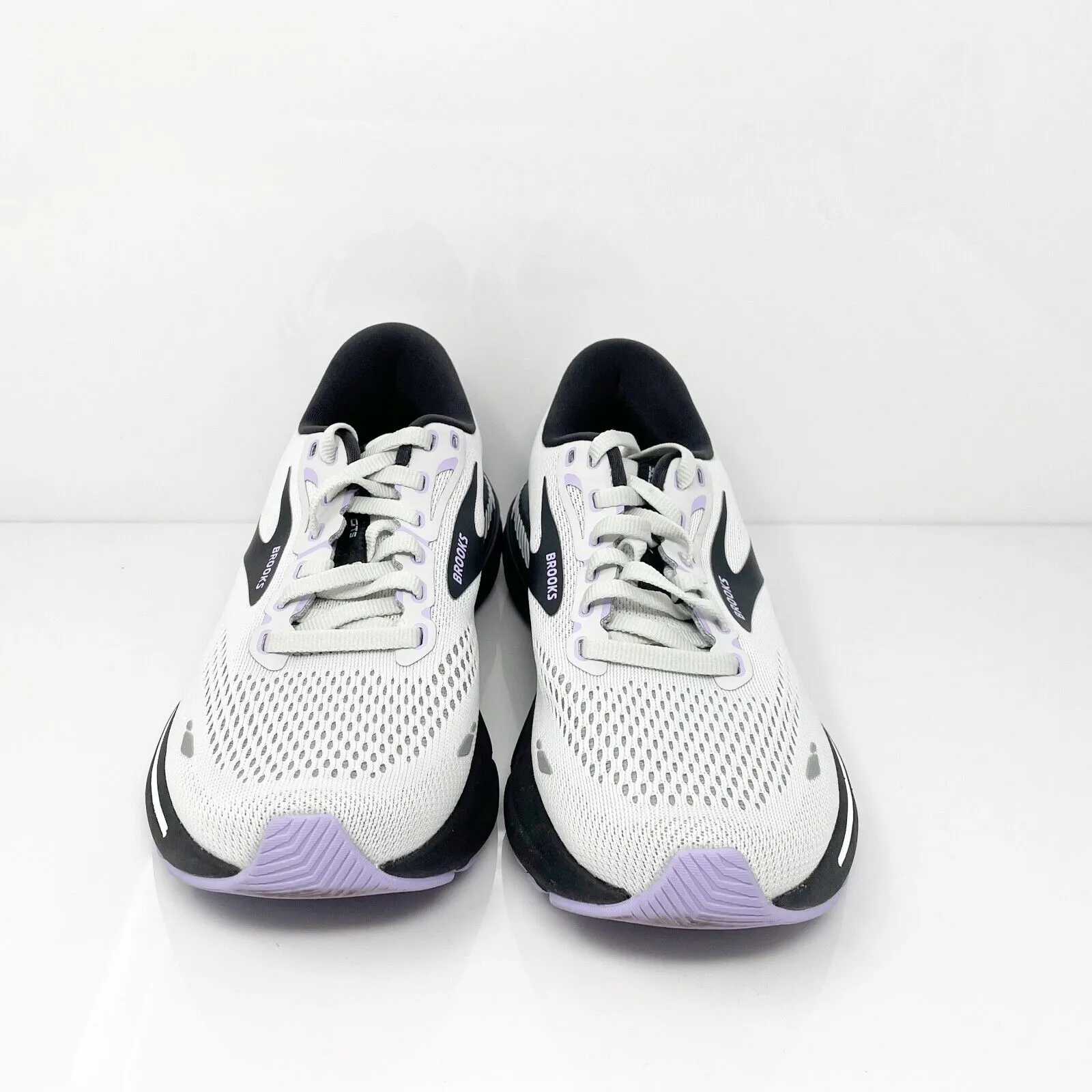 Brooks Womens Adrenaline GTS 23 1203811B039 White Running Shoes Sneakers Sz 7.5B