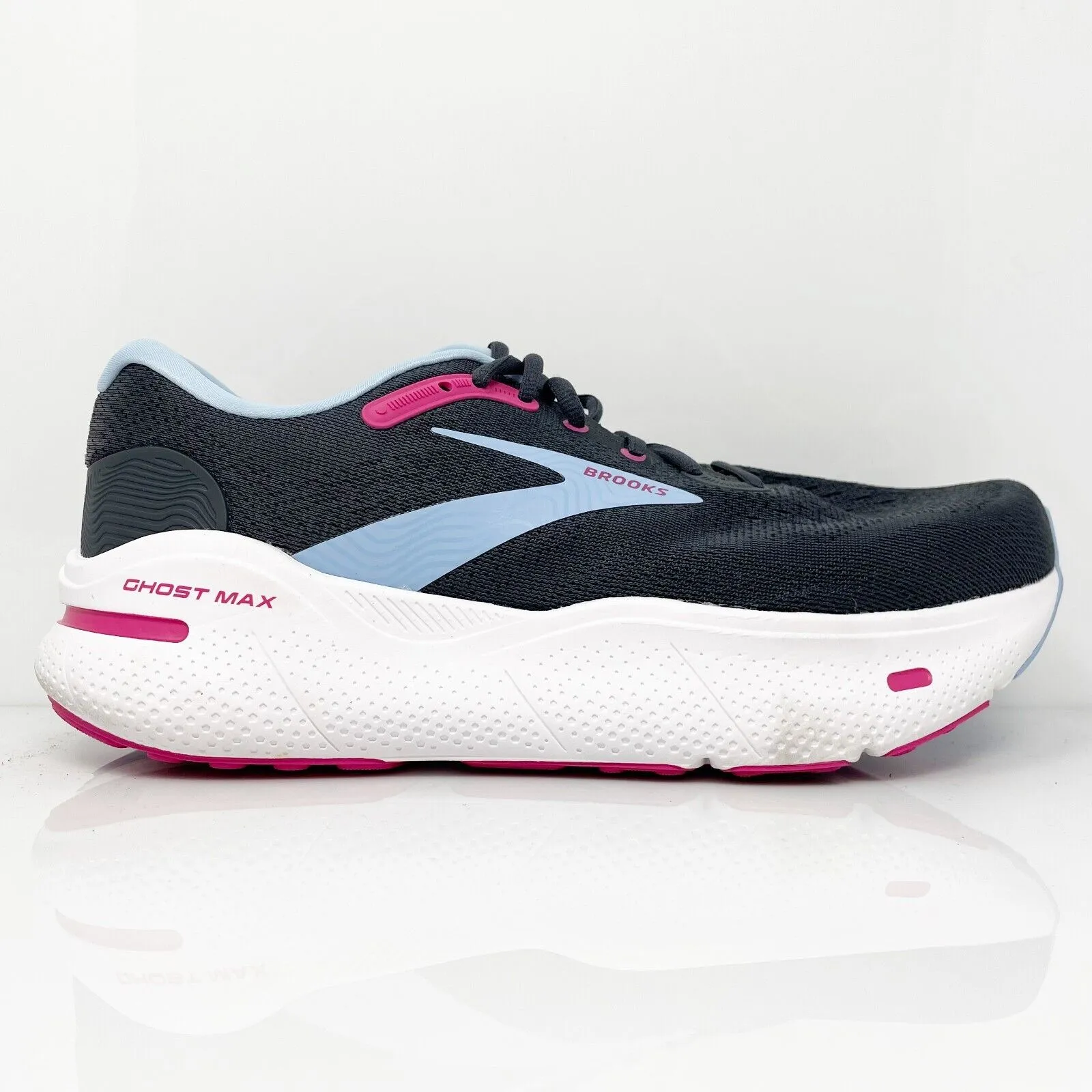 Brooks Womens Ghost Max 1203952E082 Black Running Shoes Sneakers Size 9.5 EE