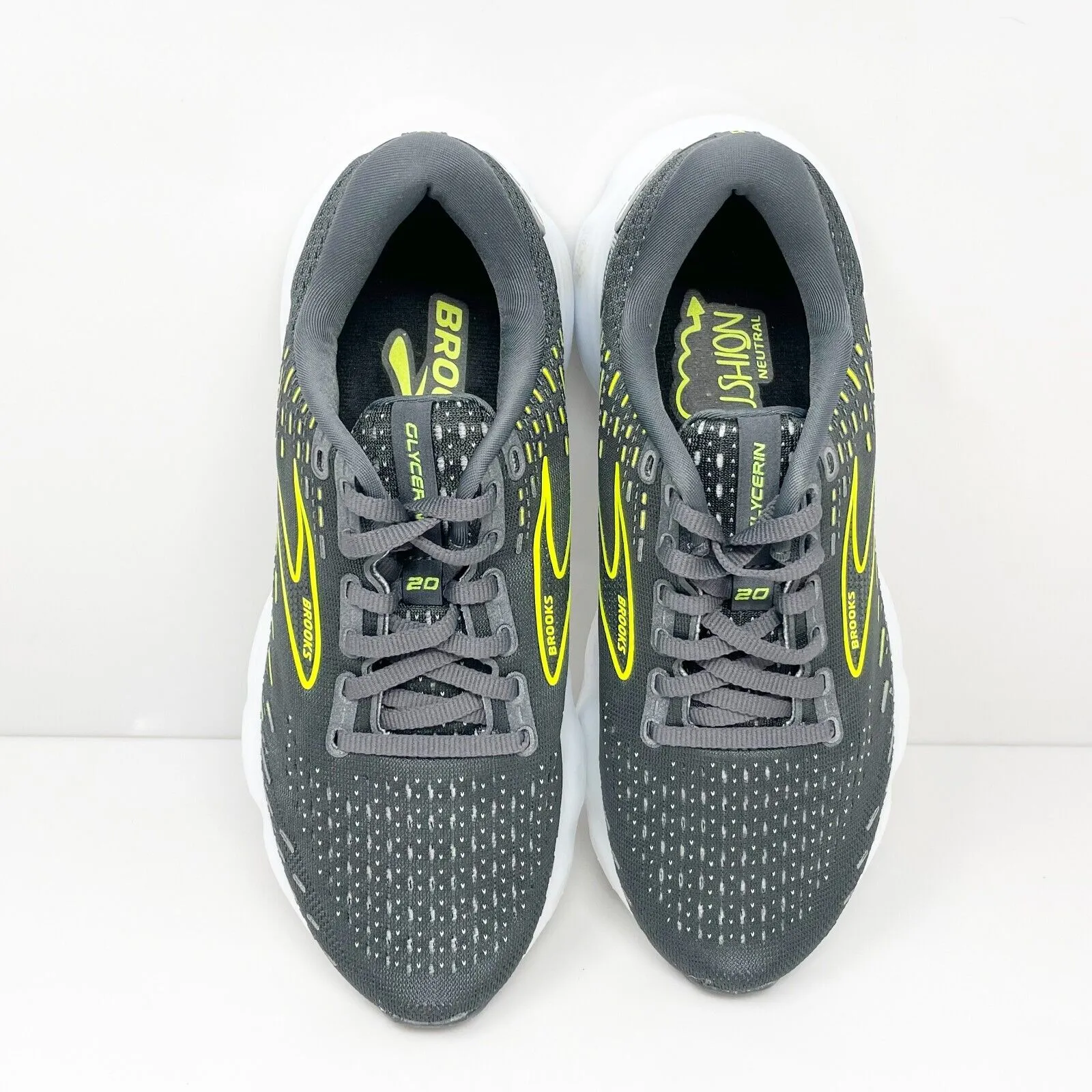 Brooks Womens Glycerin 20 1203691B047 Black Running Shoes Sneakers Size 8 B