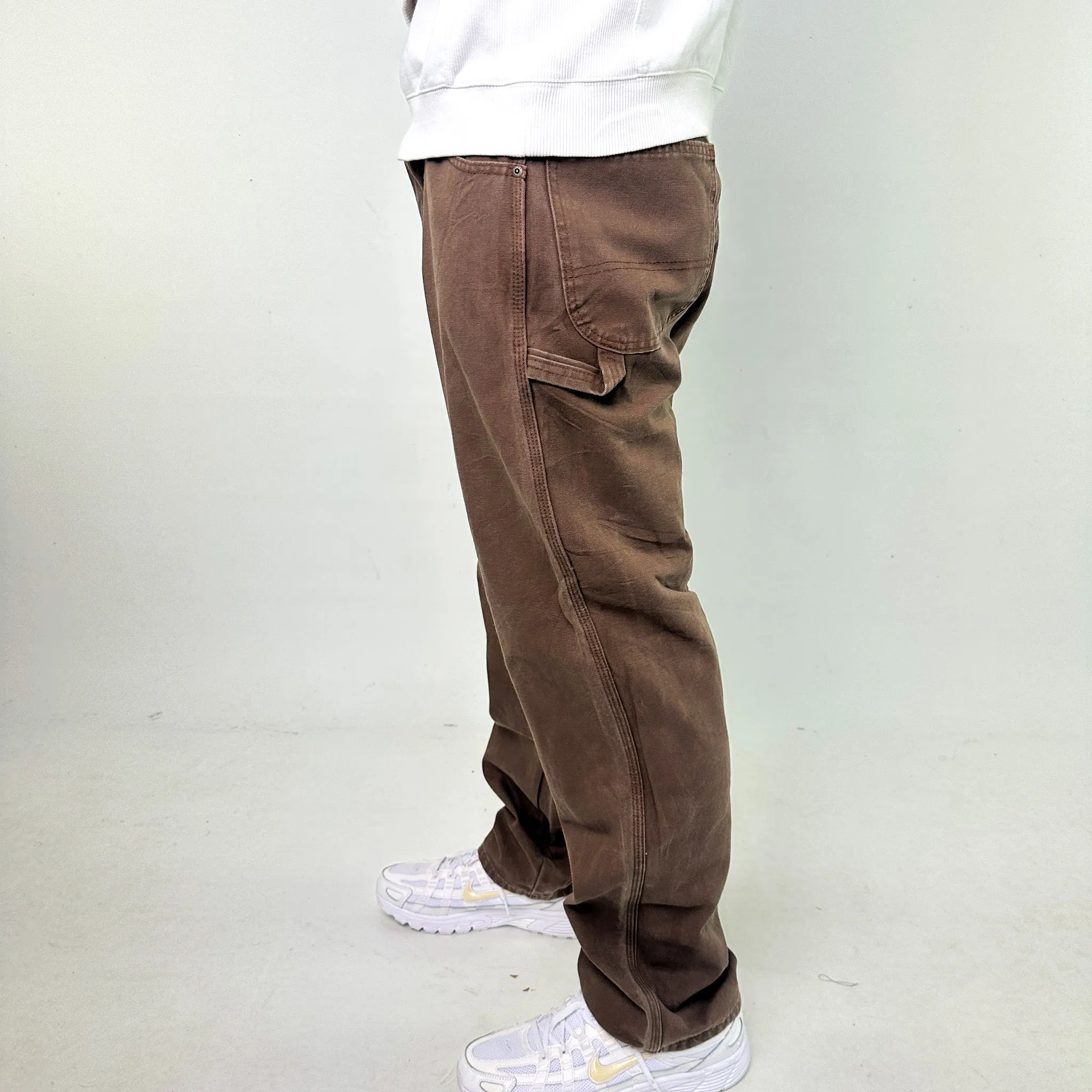 Brown 90s Dickies Cargo Skater Trousers Pants Jeans (36x32)
