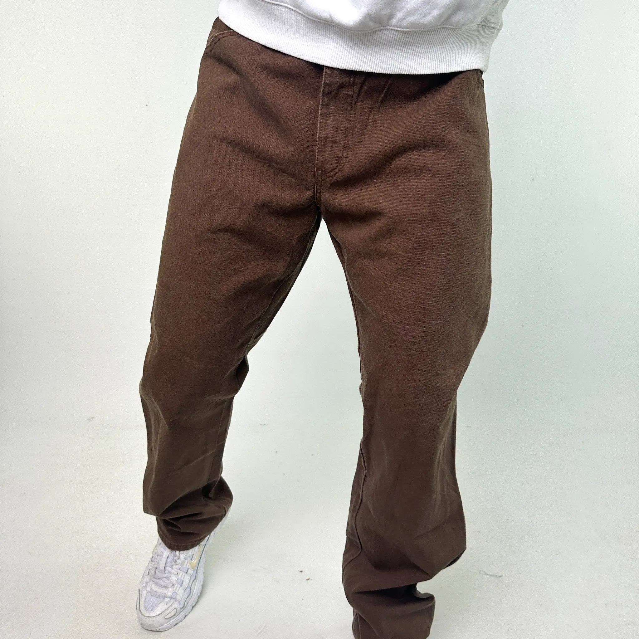 Brown 90s Dickies Cargo Skater Trousers Pants Jeans (36x32)
