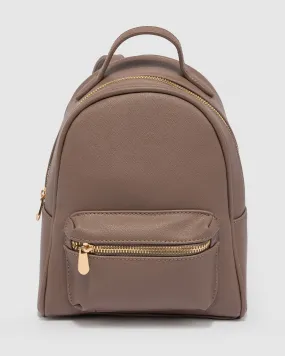 Brown Bianca Panel Backpack