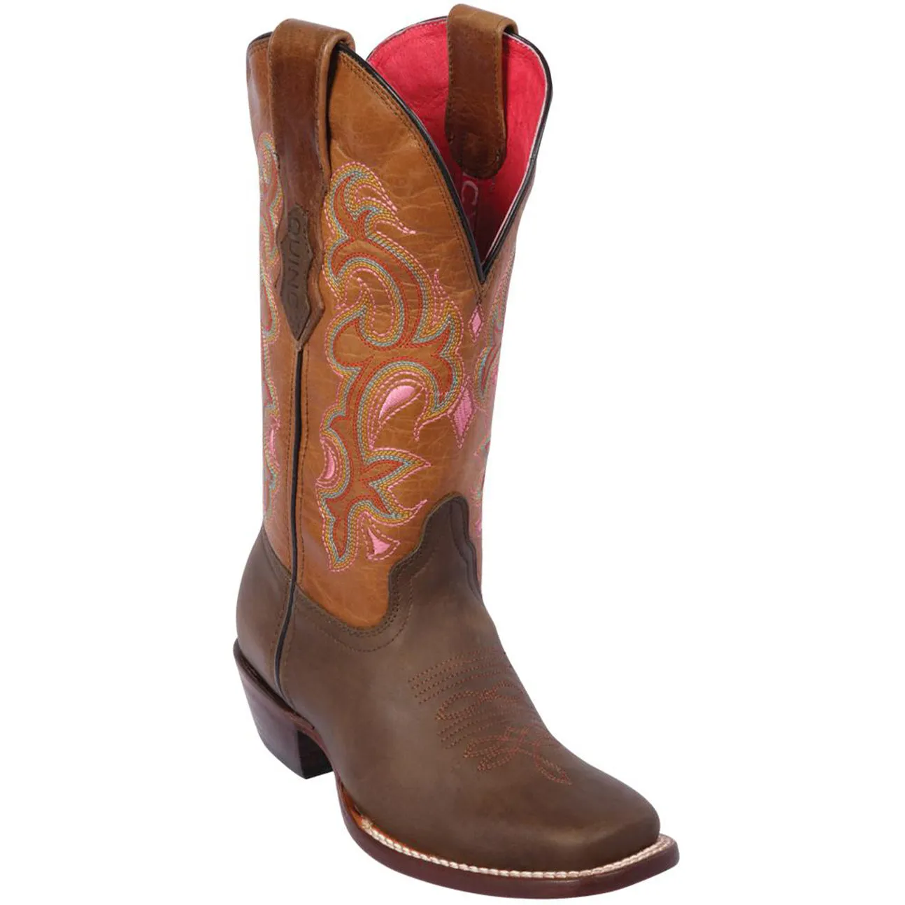 Brown Square Toe Cowgirl Boots