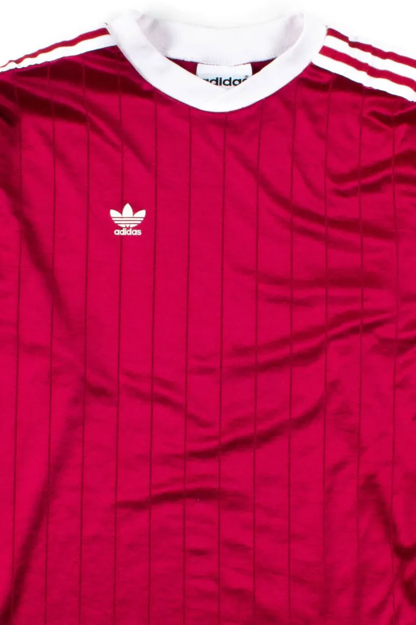 Burgundy Adidas Long Sleeve Soccer Jersey