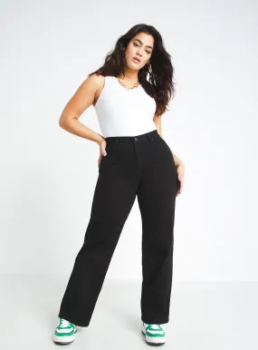 Buy SIMPLY BE 24/7 Black Wide Leg Jean 14 | Jeans | Tu