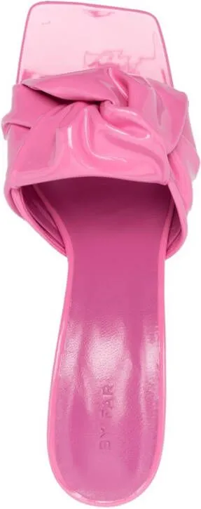BY FAR knot-detail mules Pink