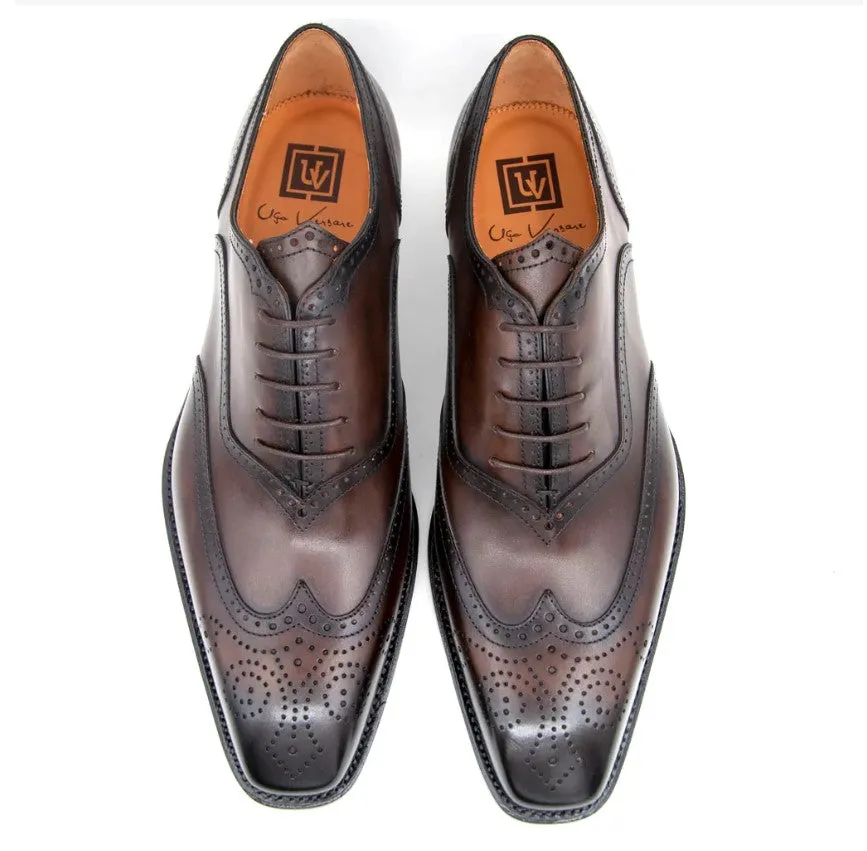 Calfskin Luke Wingtip Oxford Brown