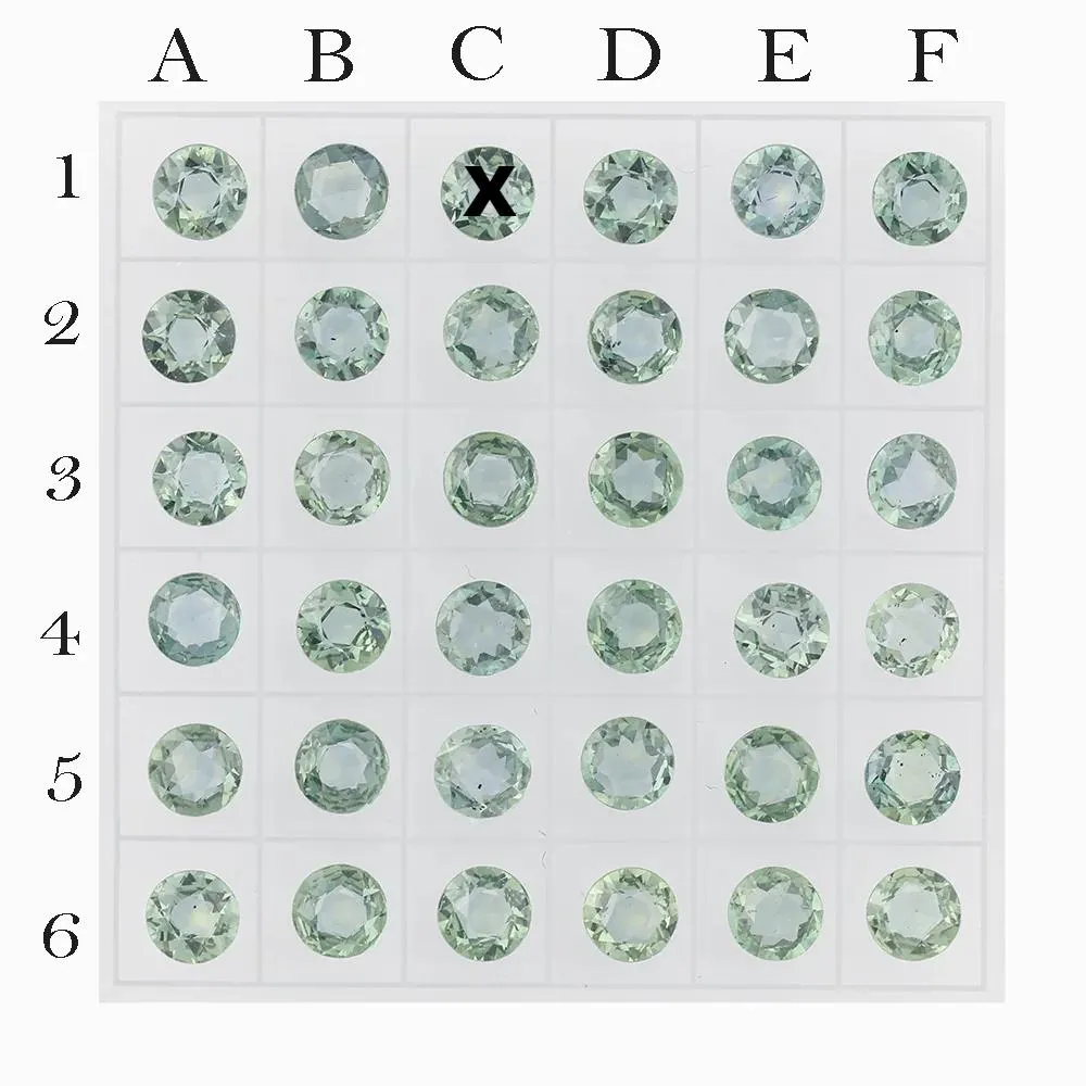 Calibrated Round 4.0mm 0.30ct Madagascar Green Sapphires