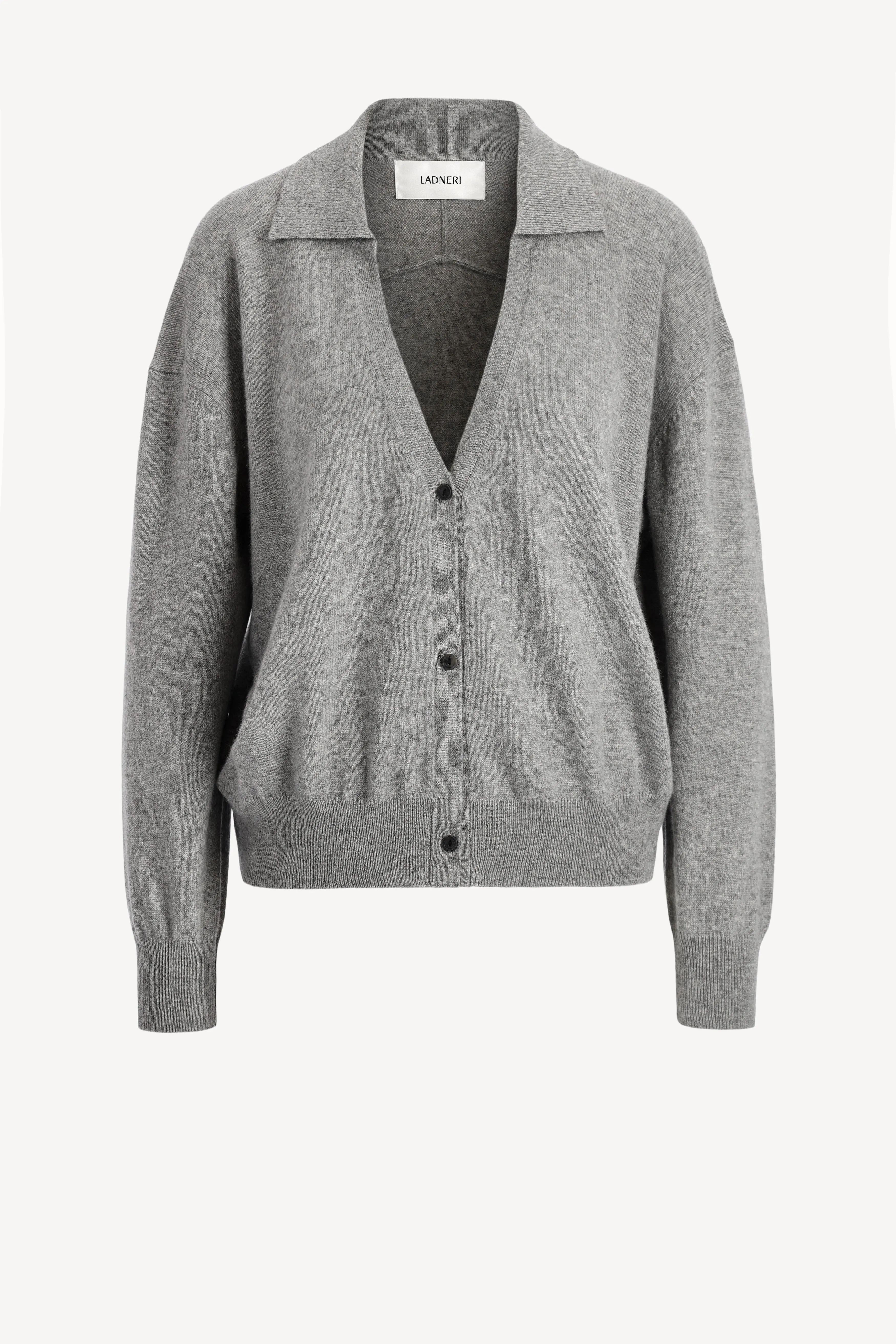 Cardigan Beaujolais in Mid Grey