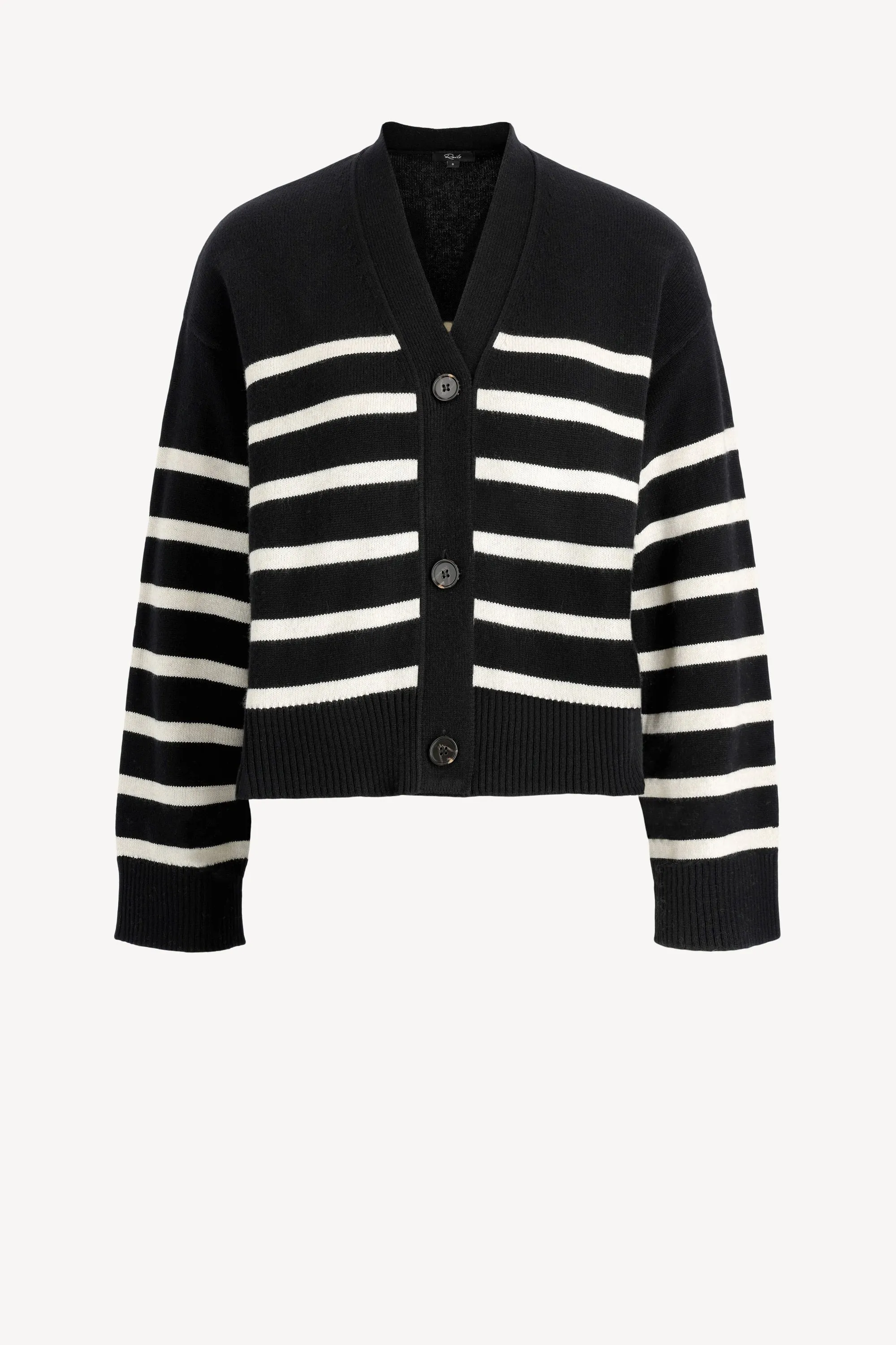 Cardigan Geneva in Schwarz/Oatmeal