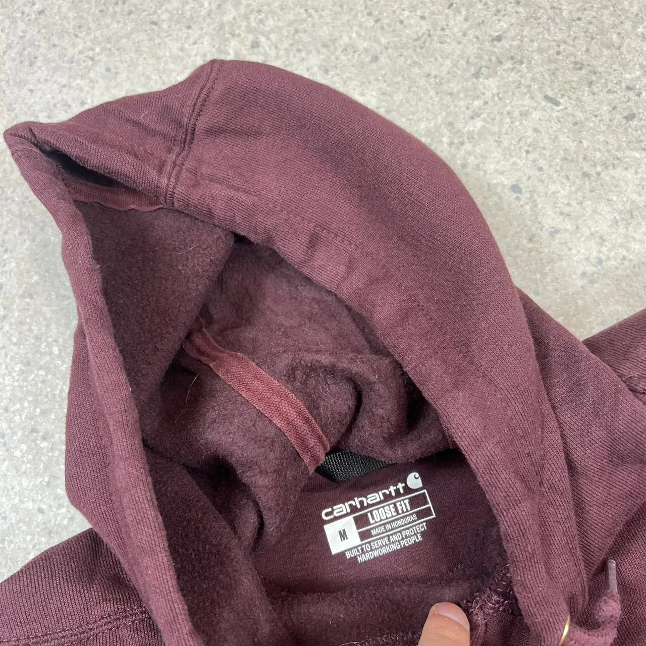 Carhartt Burgendy hoodie medium loose fit