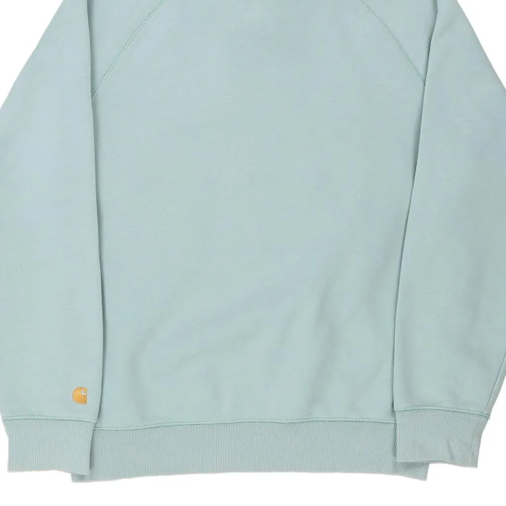 Carhartt Hoodie - Small Blue Cotton Blend