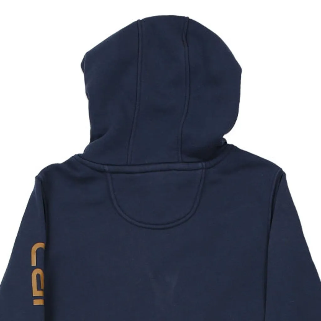 Carhartt Spellout Hoodie - Medium Navy Cotton Blend
