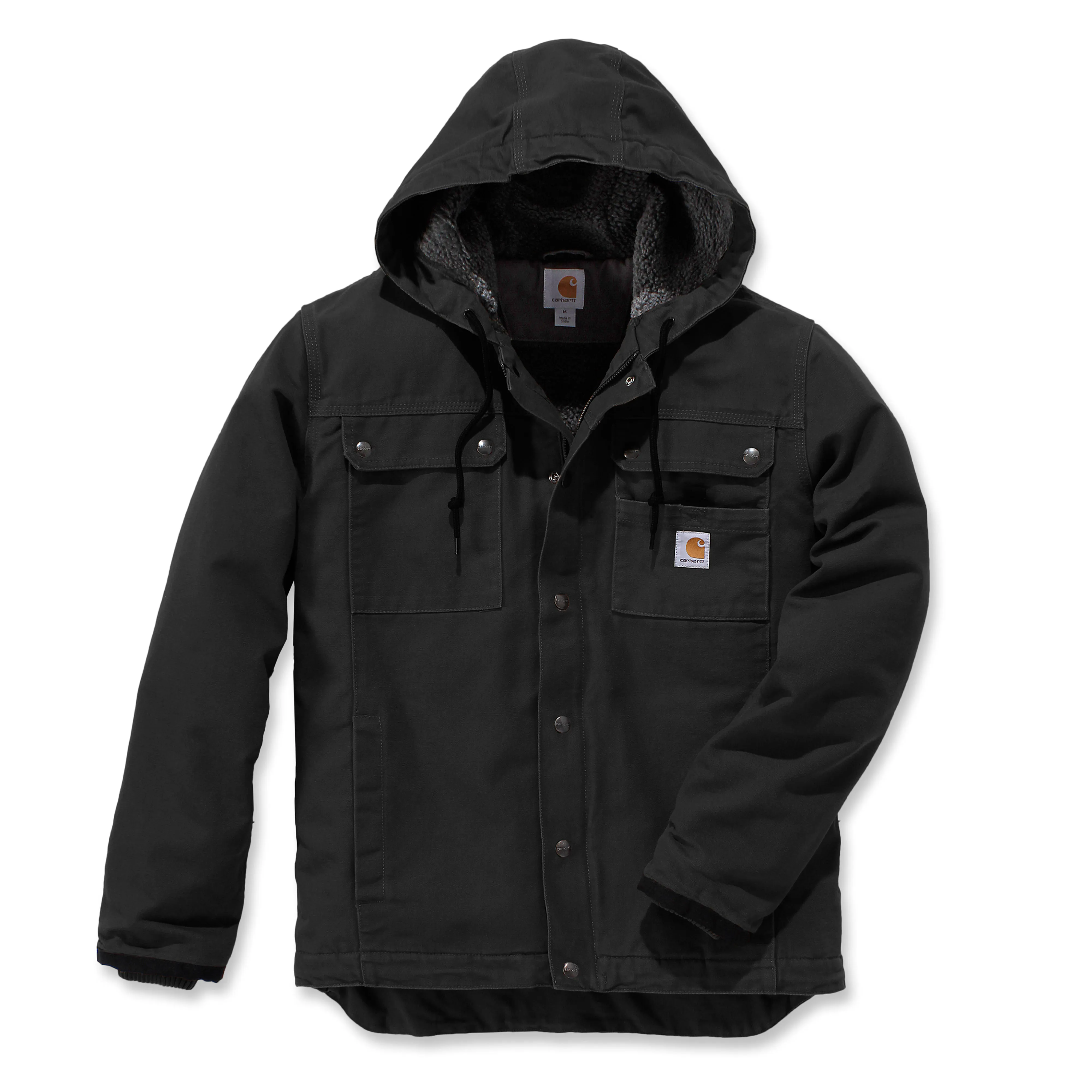 Carhartt Bartlett Relaxed Fit Sherpa-Lined Utility Jacket Black