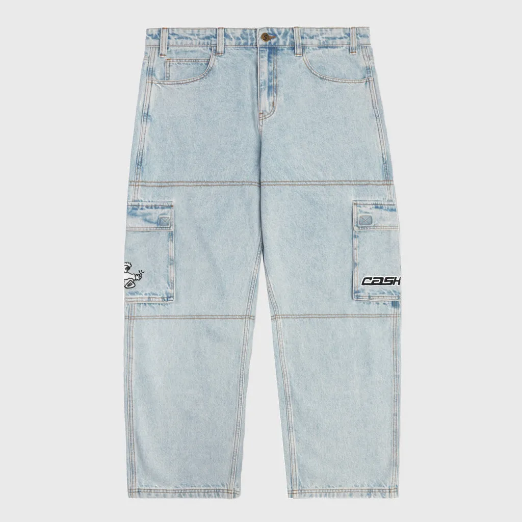 Cash Only - Aleka Denim Cargo Jeans - Light Wash