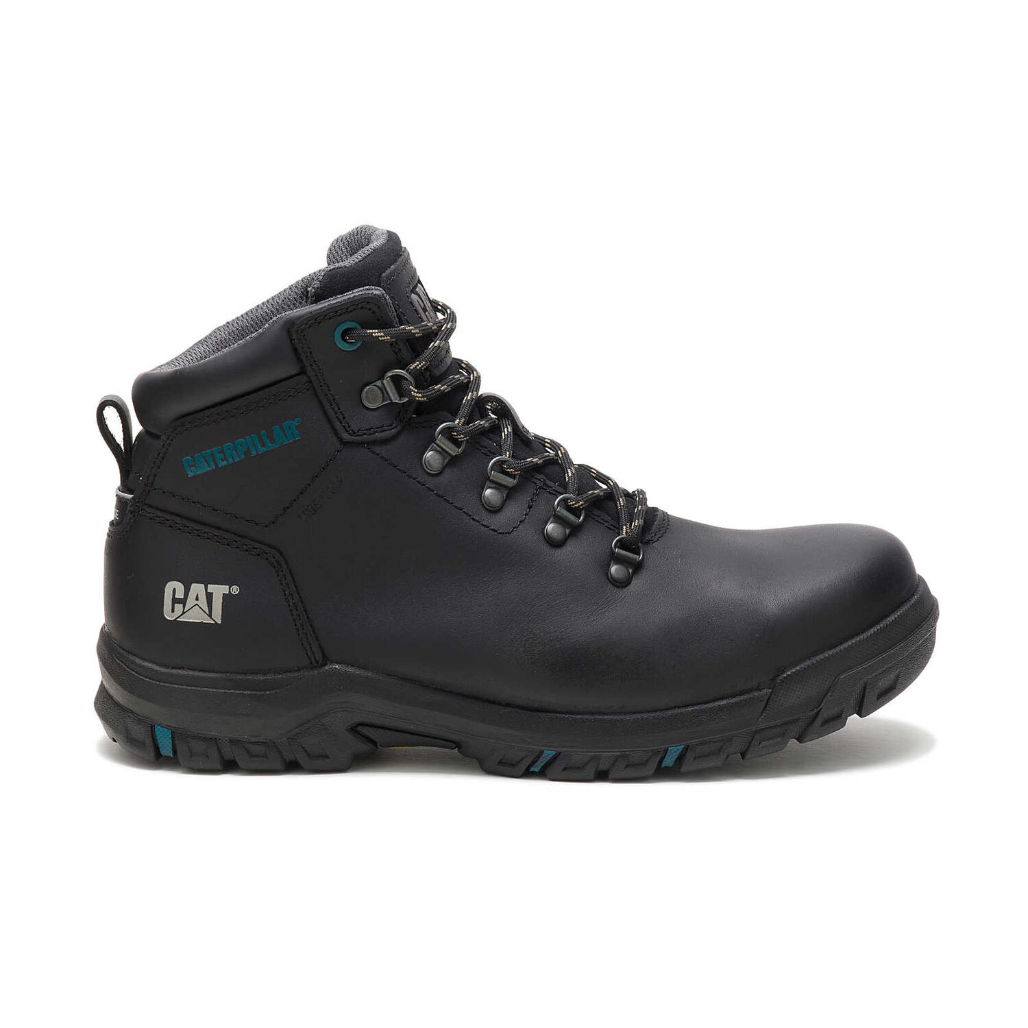 CAT Women's Mae Steel Toe Waterproof Work Boot in Black