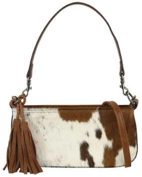 Catchfly Women's Hair-On Convertible Tassel Crossbody Bag