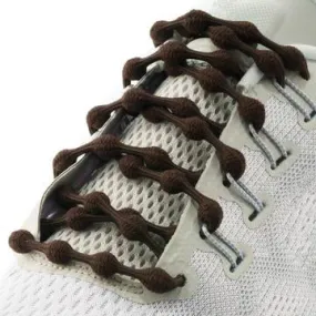  Caterpy Elastic Laces in Chocolate Brown  