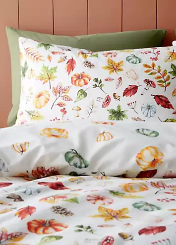 Catherine Lansfield Autumn Pumpkins Duvet Cover Set | Kaleidoscope