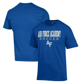 Champion Air Force Falcons Royal Soccer Stack Logo T-Shirt