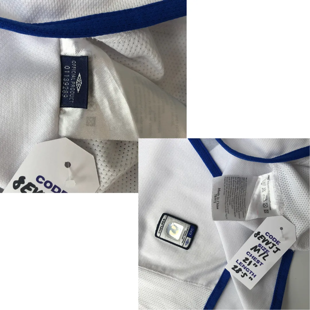 Chelsea Umbro Original 2003/2004 Away Long Sleeve Football Shirt Medium/Large