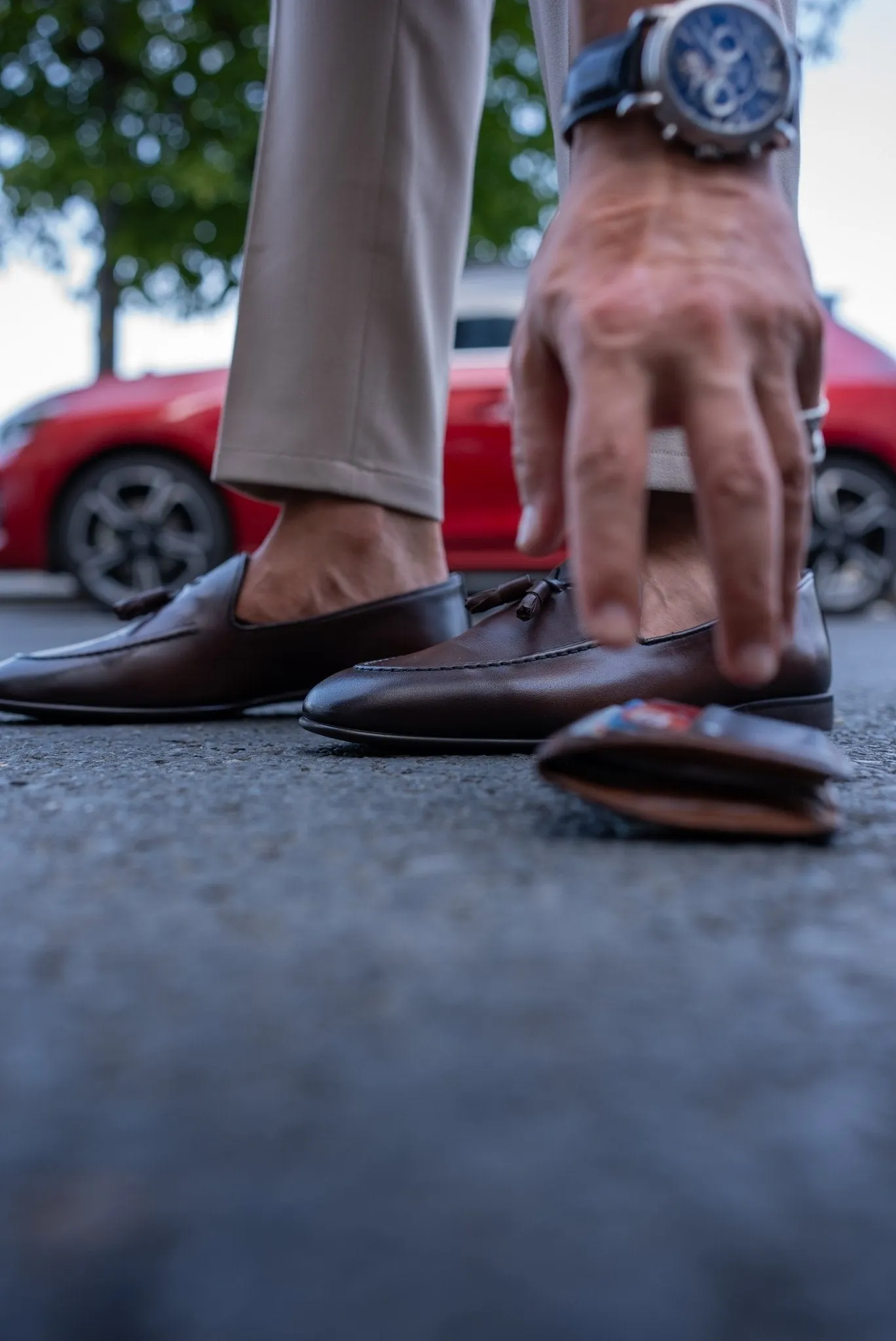 Chestnut Brown Tassel Loafers