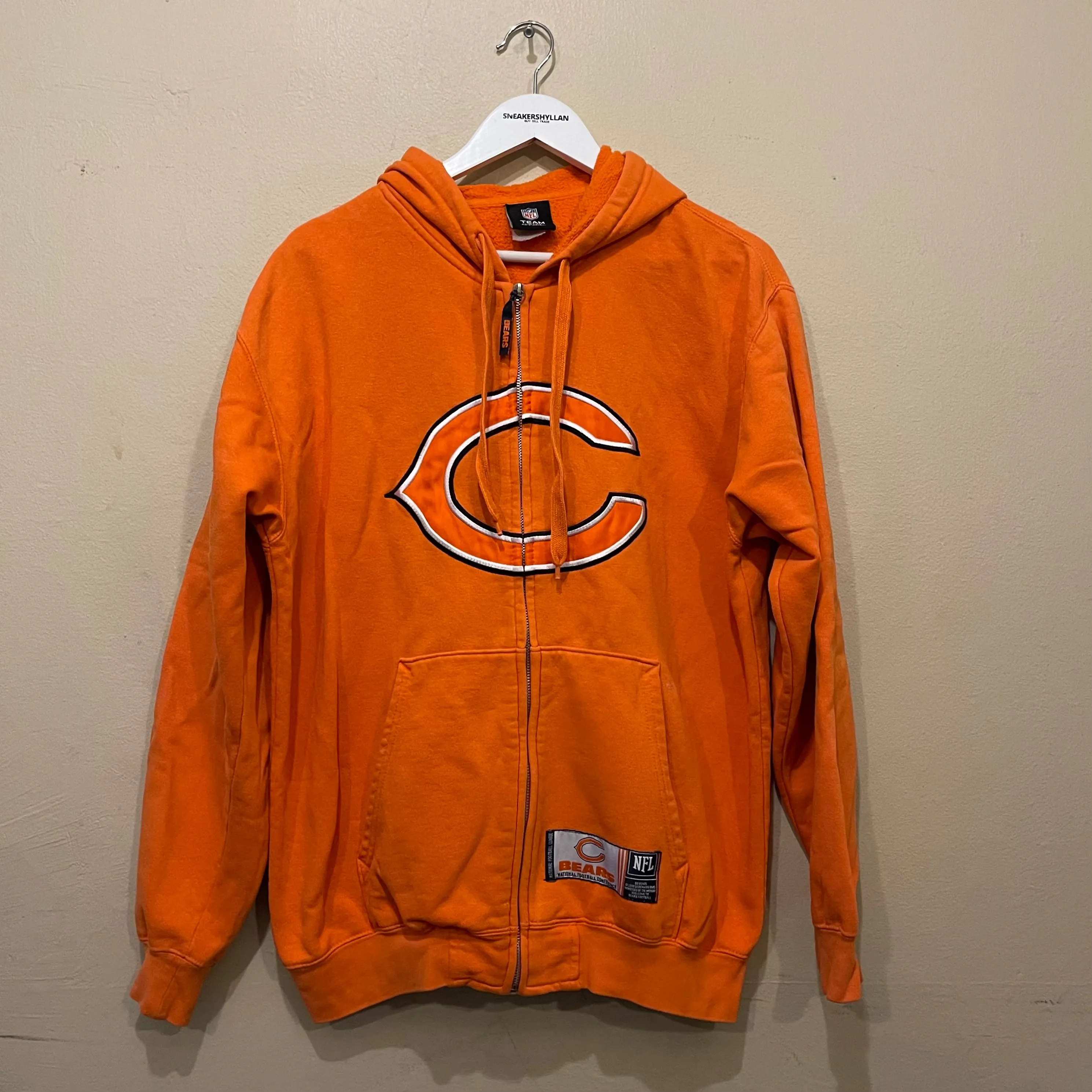 Chicago Bears Full Zip Orange Hoodie