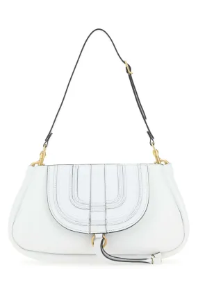 Chloe Chalk Leather Marcie Clutch
