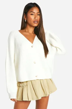 Chunky Balloon Sleeve Boyfriend Cardigan