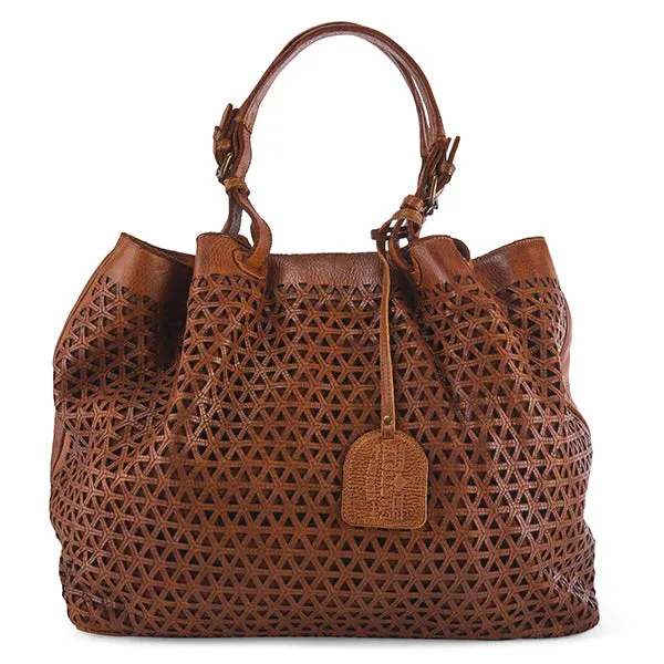  Cinch Travel Handbag in Brown Leather  